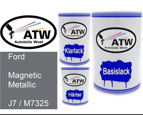 Ford, Magnetic Metallic, J7 / M7325: 500ml Lackdose + 500ml Klarlack + 250ml Härter - Set, von ATW Autoteile West.